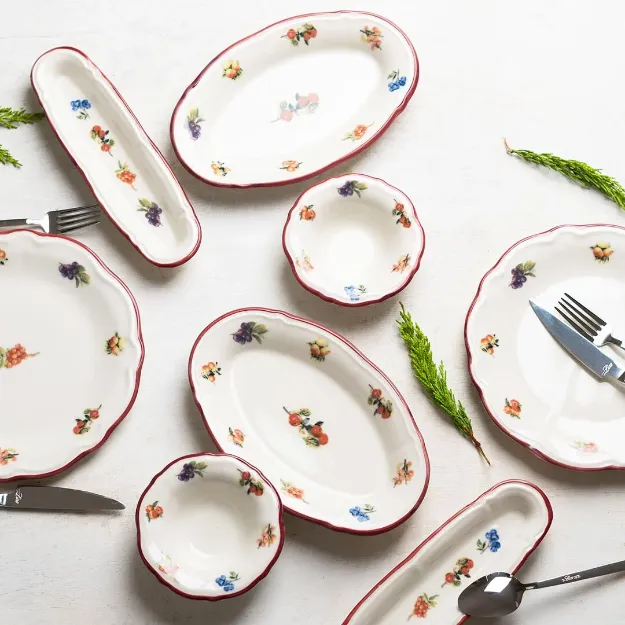 Picture of Porser Rustik Grace Fulya 14 Parça Kahvaltı Takımı